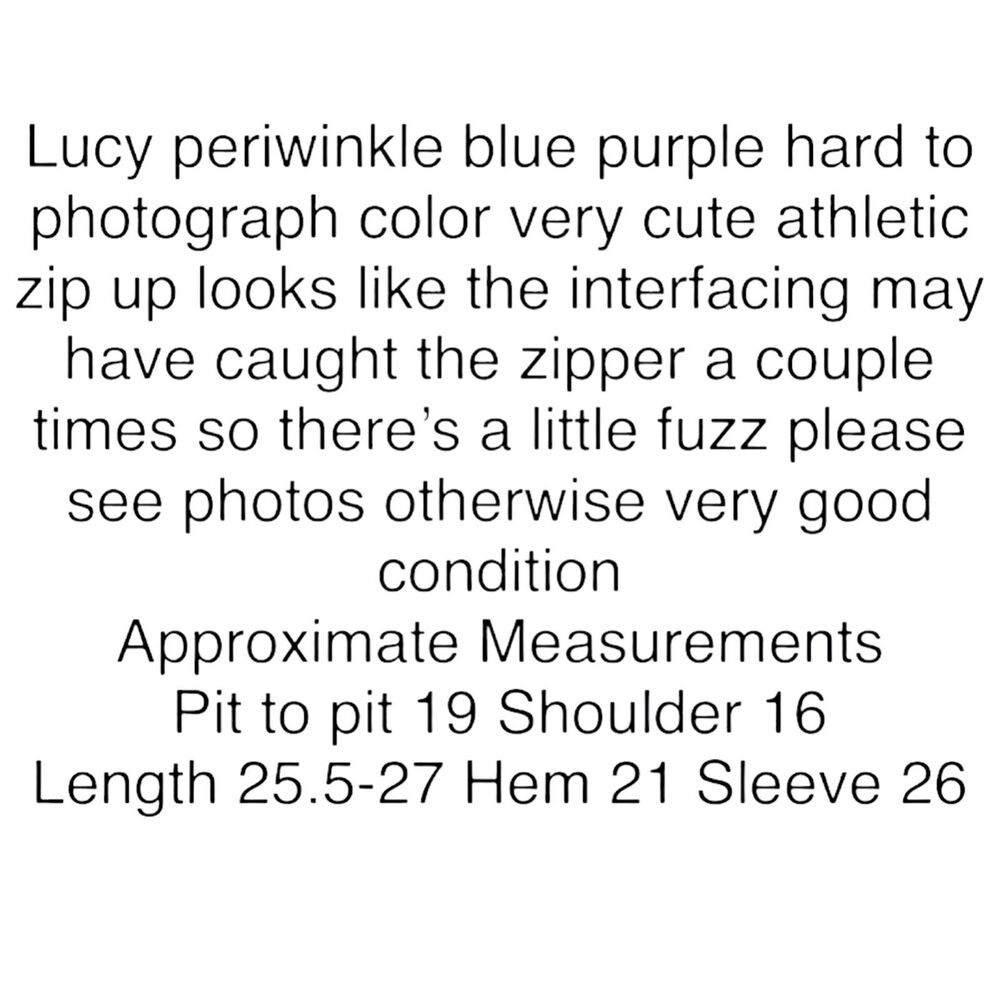 Lucy Activewear Womens Full Zip Compression Running Jacket Purple Womens Size M - Picture 8 of 15